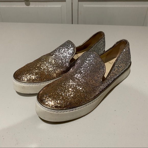 stuart weitzman glitter sneakers